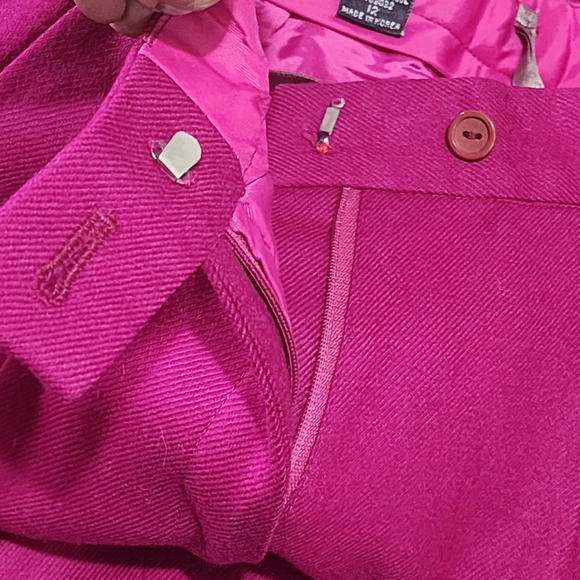 Vintage Jebb Levy Fuchsia Pink 100% Wool Trouser Pants - Picture 10 of 10